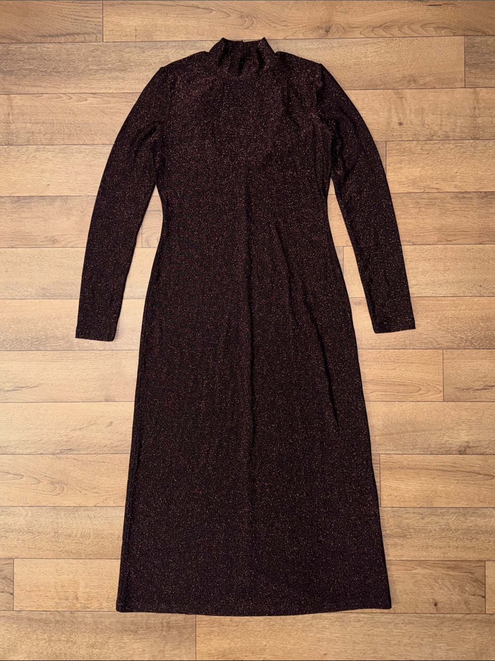 Johnny Was Jade Size Small Jewell Mock Neck Midi Dress In Espresso Sexy Shiny S